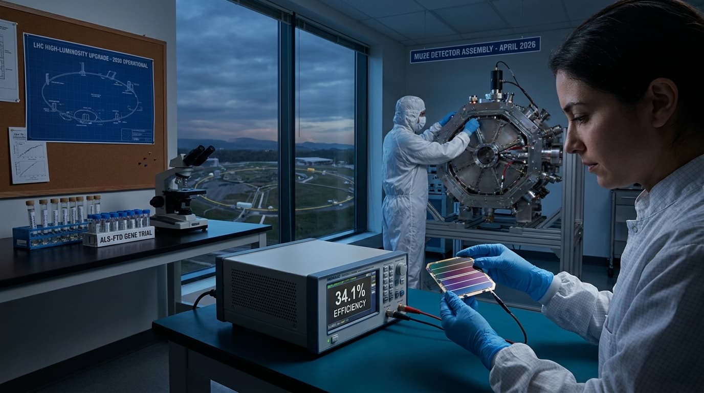 Perovskite Hits 34% Efficiency, LHC Upgrades to 2030, US Gene Trials Advance, ALS Gene Breakthrough