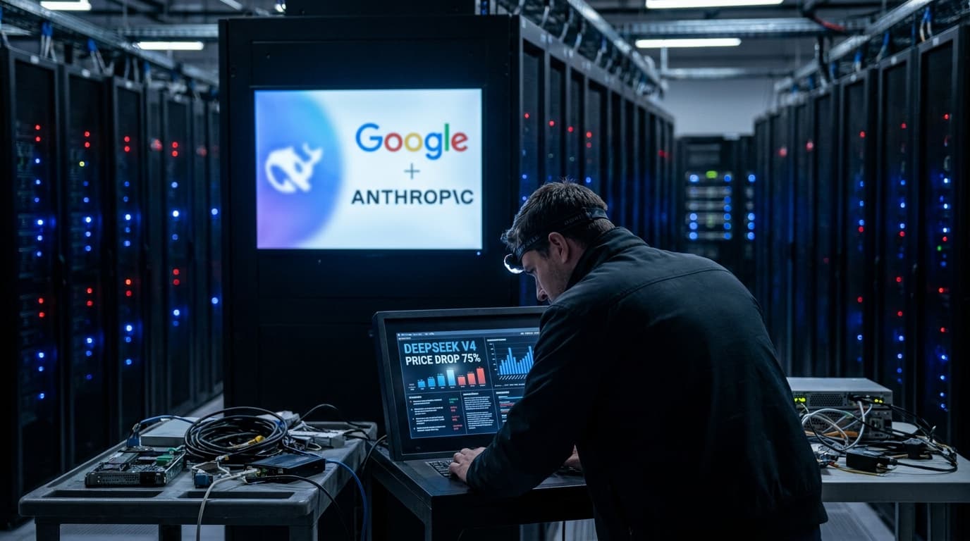DeepSeek V4 Slashes AI Prices 75% as Google Pumps $40B into Anthropic