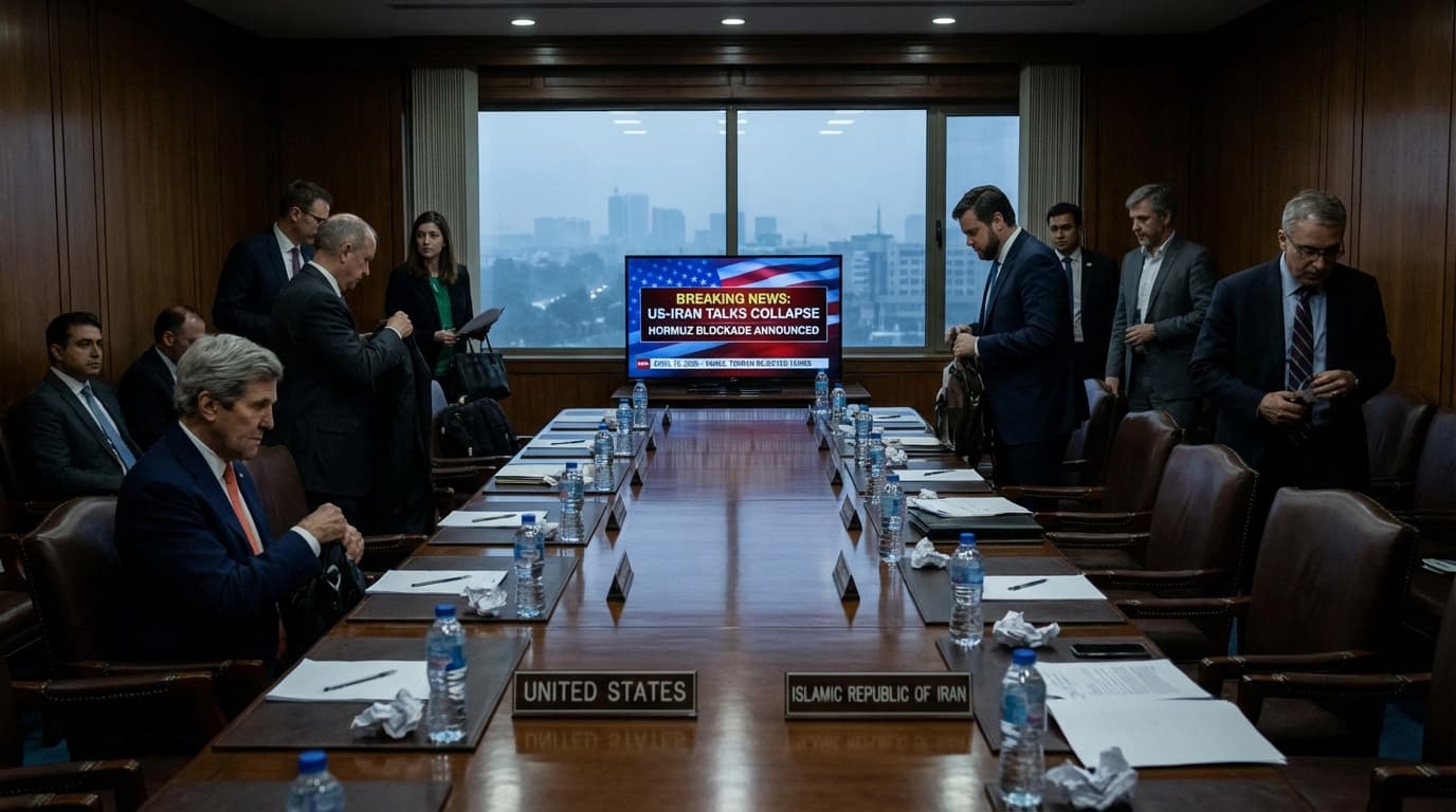 US-Iran Talks Collapse Triggers Hormuz Blockade After 21-Hour Islamabad Failure