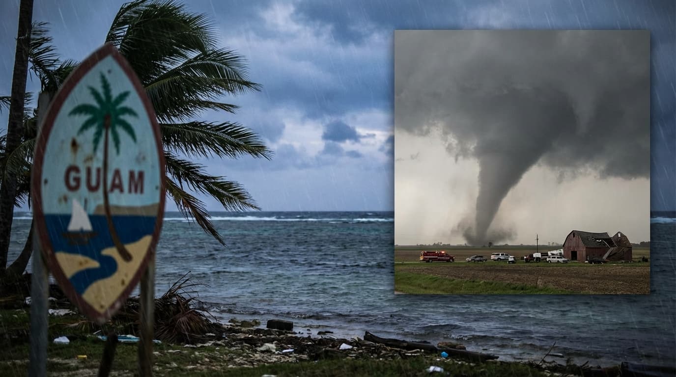 Super Typhoon Sinlaku Targets Marianas with Destructive Winds; US Tornadoes Hit 70M+