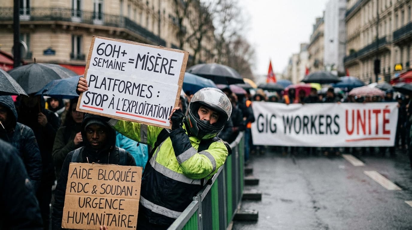 DRC, Sudan Crises Block Aid to 50M, France Gig Protests Hit 28M EU Workers