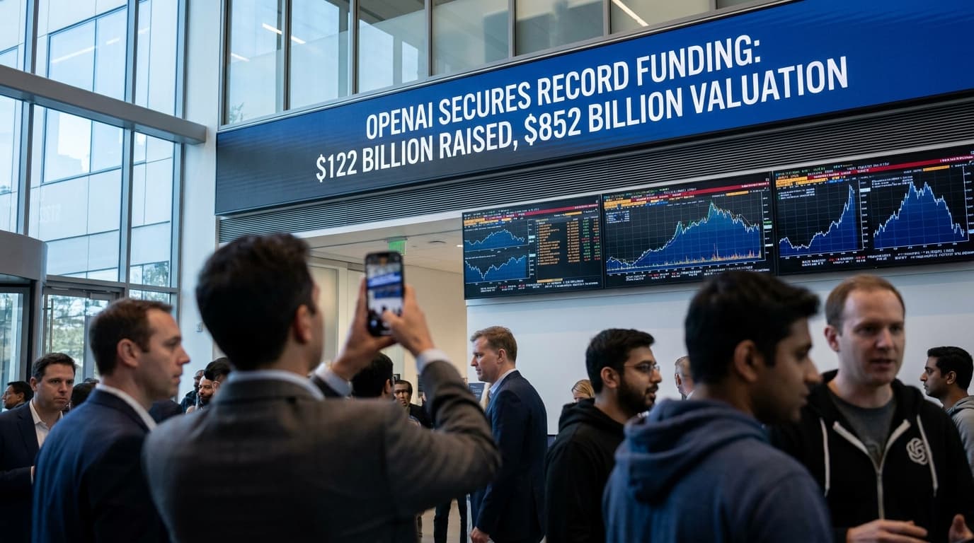 OpenAI Secures $122B Funding at $852B Valuation in Record AI Capital Raise