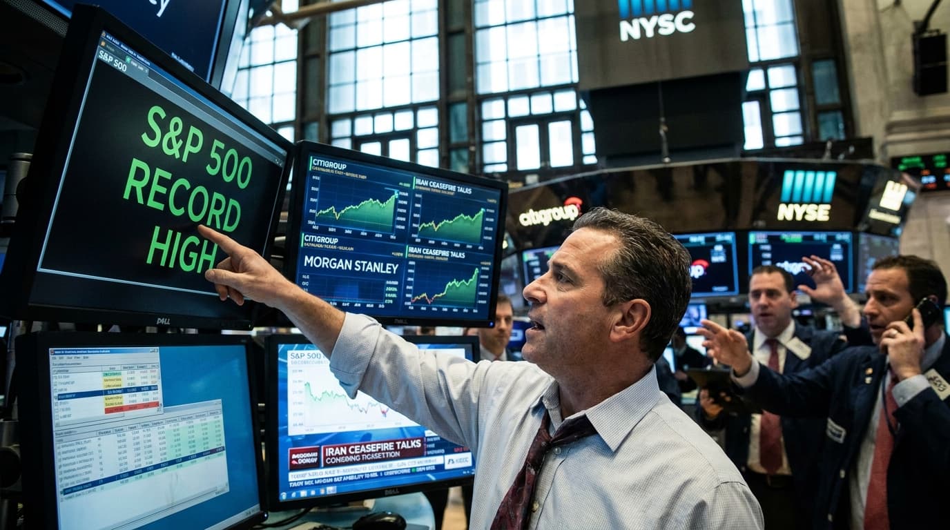 US Markets Hit Record Highs as Ceasefire Hopes Fuel Global Rally