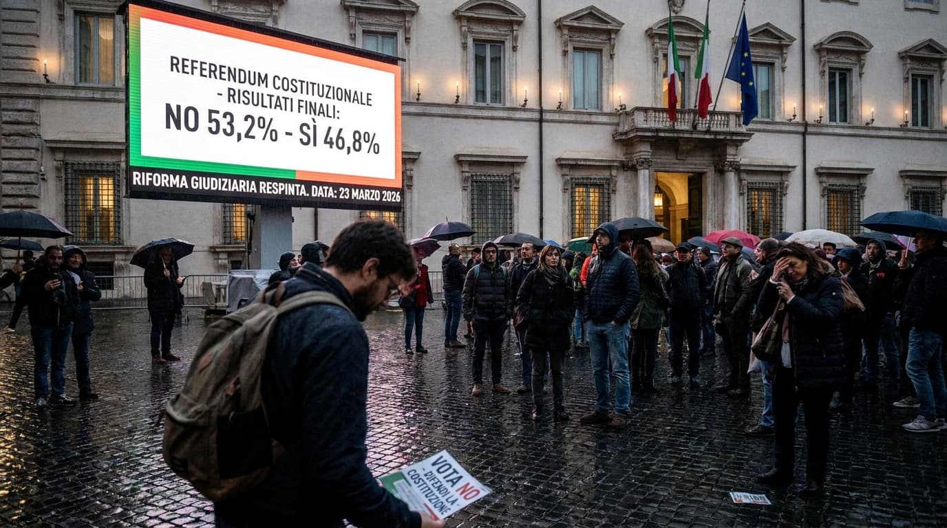 Italian March 2026 Referendum Rejects Meloni Judicial Reform 53.2% to 46.8%